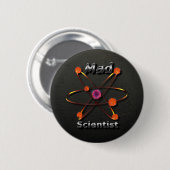 Wütender Wissenschaftler Button (Vorne & Hinten)