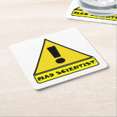 Wütender Wissenschaftler-Untersetzer Rechteckiger Pappuntersetzer (angewinkelt)