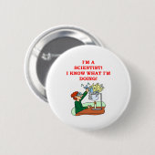 wütender Wissenschaftlerwitz Button (Vorne & Hinten)