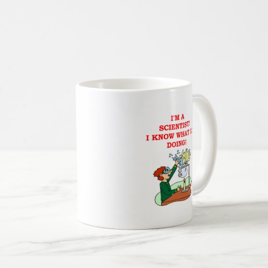 wütender Wissenschaftlerwitz Kaffeetasse (VorderseiteRechts)