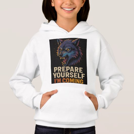 Wütender Wolf Hoodie (Vorderseite)