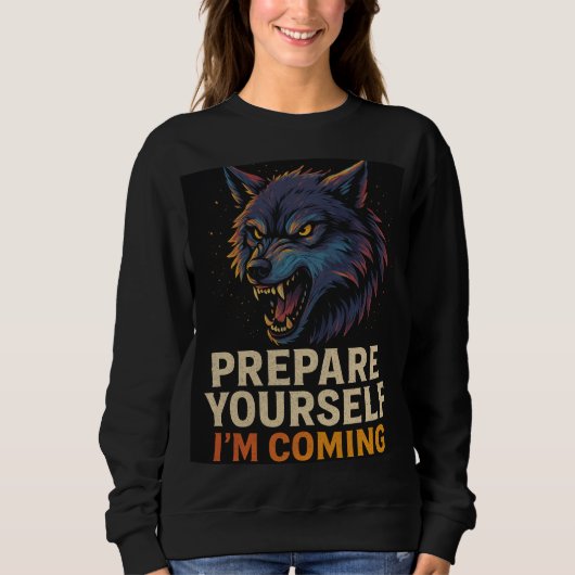 Wütender Wolf Sweatshirt (Vorderseite)