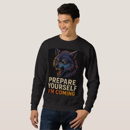 Wütender Wolf Sweatshirt (Vorne ganz)