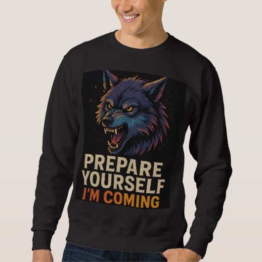 Wütender Wolf Sweatshirt (Vorderseite)