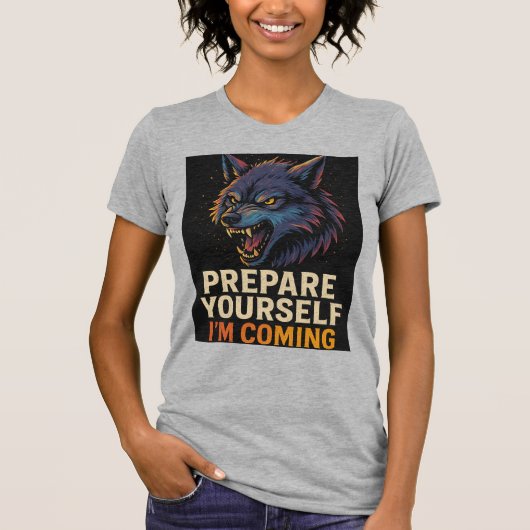 Wütender Wolf T-Shirt (Vorderseite)