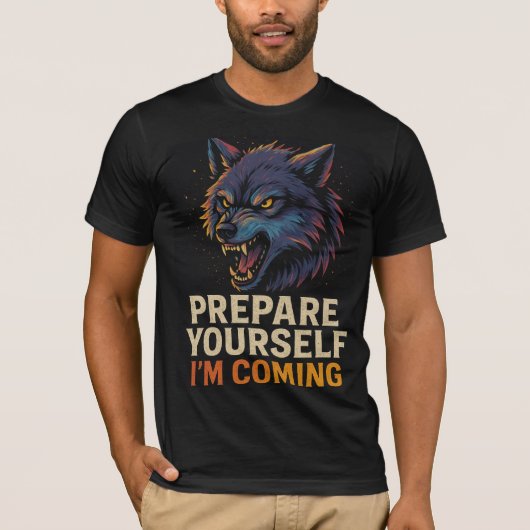 Wütender Wolf T-Shirt (Vorderseite)