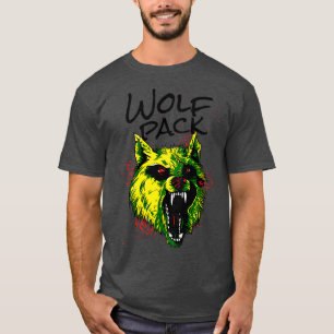 Wütender Wolf Wolfsrudel Wildtier T-Shirt