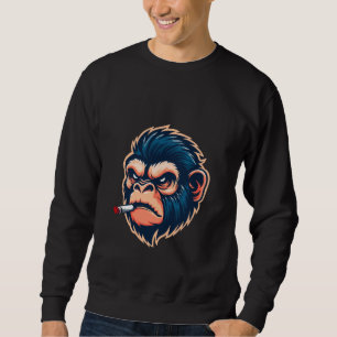 Wütendes-Affen-Grafik-Sweatshirt für Männer Sweatshirt