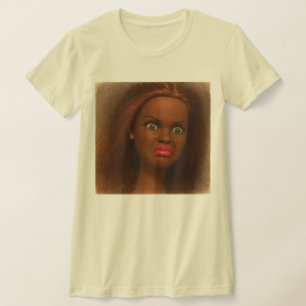Wütendes angewidertes schwarzes Puppengesicht Meme T-Shirt
