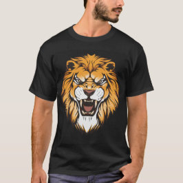 Wütendes Brüllendes-Löwe-Grafik-T-Shirt T-Shirt
