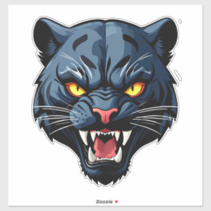 Wütendes Brüllendes Panther-Maskottchen Aufkleber