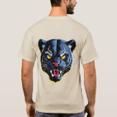 Wütendes Brüllendes Panther-Maskottchen T-Shirt (Rückseite)