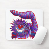 Wütendes Cheshire-Katzen-Feuer Mousepad (Mit Mouse)