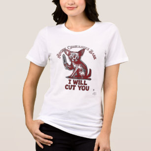 Wütendes Chihuahua-Ich-werde-dich-schneiden Bio-T- Tri-Blend Shirt