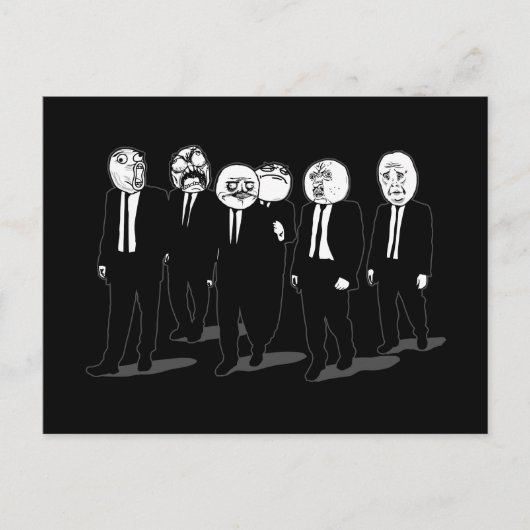 wütendes Comic Postkarte (Vorderseite)