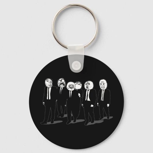 wütendes Comic Schlüsselanhänger (Vorderseite)