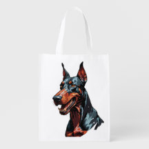 Wütendes Dobermann-Portrait Aggressiver Hund Gesch