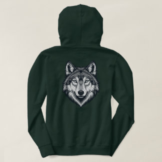 Wütendes einsames Wolf-Kopf-Grafik-T-Shirt Hoodie