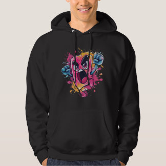Wütendes Eis am Stiel Schreiendes Grafik Hoodie
