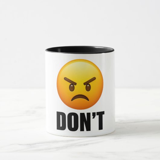 Wütendes Emoji DON'T Classic Tasse (Zentrum)