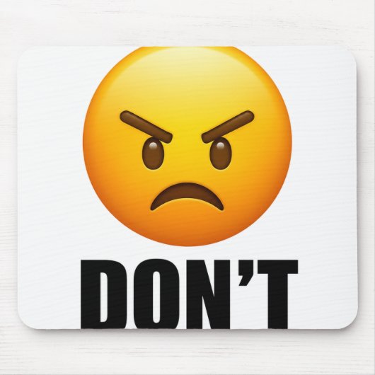 Wütendes Emoji Don't Mauspad (Vorne)