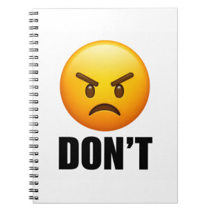 Wütendes Emoji DON'T Notizbuch Notizblock