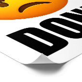 Wütendes Emoji DON'T Poster (Ecke)