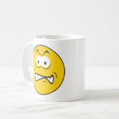 Wütendes Fletschendes Gesicht Kaffeetasse (Vorderseite Links)
