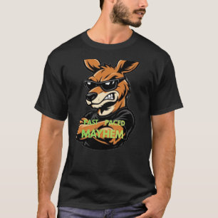 Wütendes Känguru mit Sonnenbrille Schnelllebiges C T-Shirt