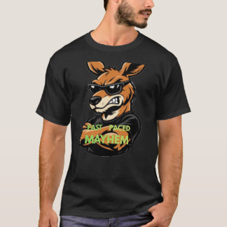 Wütendes Känguru mit Sonnenbrille Schnelllebiges C T-Shirt