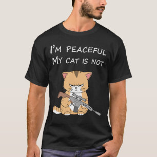 Wütendes Katze Mit Pistole Shirt Lustiges Taktis