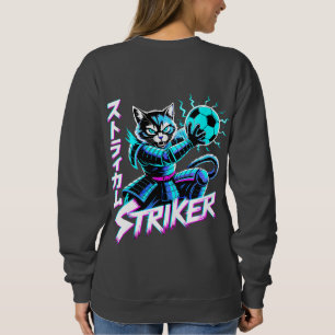 Wütendes Katze-Samurai-Stürmer-Sweatshirt für Frau Sweatshirt