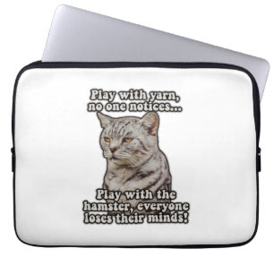 Wütendes Katzen-Meme für Katzenliebhaber und Katze Laptopschutzhülle
