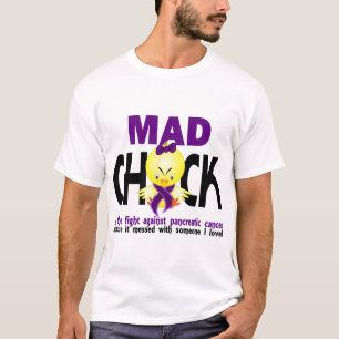 Wütendes Küken im Kampf-Bauchspeicheldrüsenkreb T-Shirt