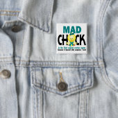 Wütendes Küken im Kampf-Eierstockkrebs Button (Beispiel)