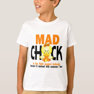 Wütendes Küken in der Kampf-Leukämie T-Shirt