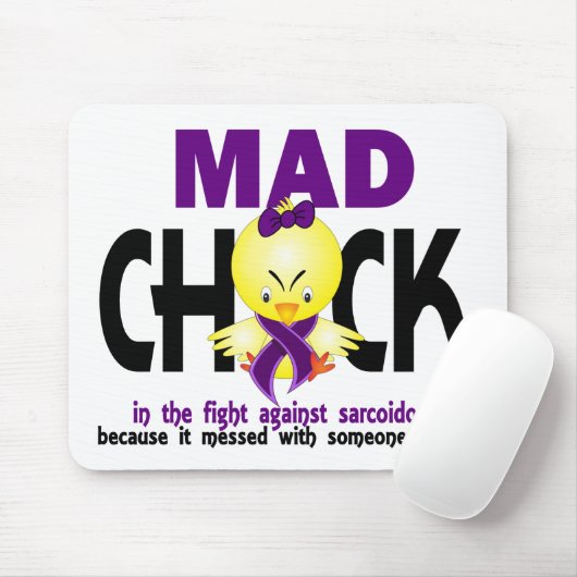 Wütendes Küken in der Kampf-Sarkoidosis Mousepad (Mit Mouse)
