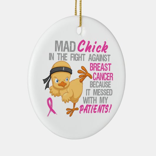 Wütendes Küken verwirrt mit der Brust Cancer.png Keramikornament (Rechts)