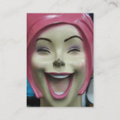 Wütendes lachendes Mannequin ~ unheimliches Visitenkarte (Rückseite)