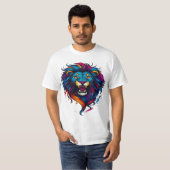 wütendes Löwengesicht T-Shirt (Vorne ganz)