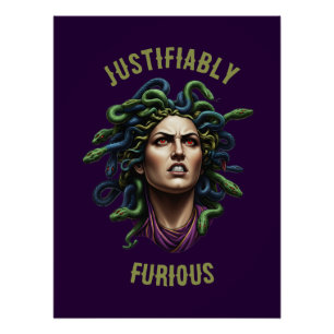 Wütendes Medusa Hochglanzposter Poster