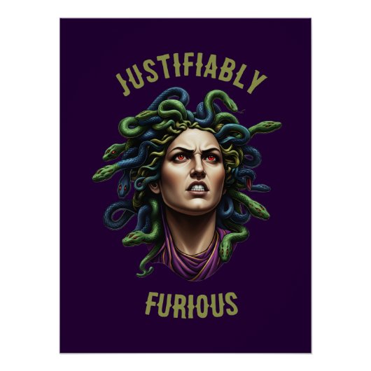 Wütendes Medusa Hochglanzposter Poster (Vorderseite)
