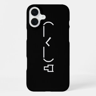 Wütendes Mittelfinger-Emoticon Japanisches Kaomoji iPhone 16 Plus Hülle