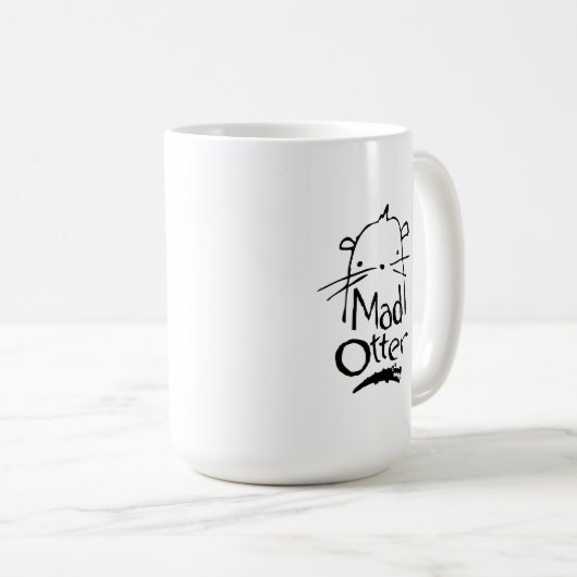 Wütendes Otter-Logo Kaffeetasse (VorderseiteRechts)