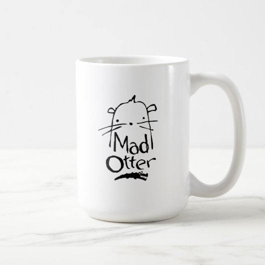 Wütendes Otter-Logo Kaffeetasse (Rechts)