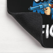 Wütendes Schlägertyp Huhn Flucht oder Kampf Reakti Mousepad (Ecke)