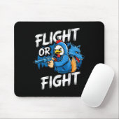 Wütendes Schlägertyp Huhn Flucht oder Kampf Reakti Mousepad (Mit Mouse)
