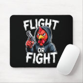 Wütendes Schlägertypen-Huhn Flug- oder Kampfreakti Mousepad (Mit Mouse)