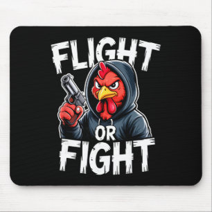 Wütendes Schlägertypen-Huhn Flug- oder Kampfreakti Mousepad