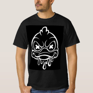 Wütendes Schmelz-Enten-T-Shirt – Dunkles Cartoon-D T-Shirt